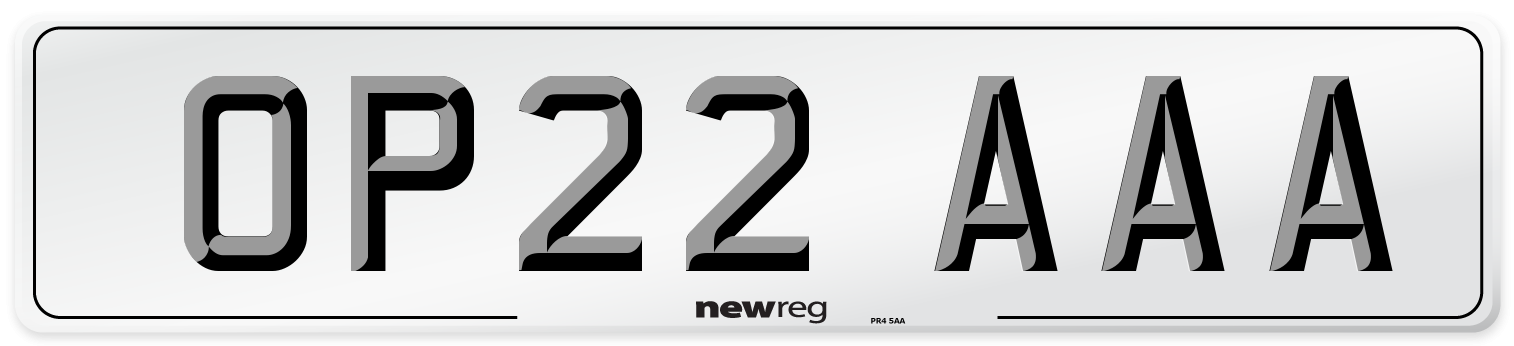 OP22 AAA Number Plate from New Reg